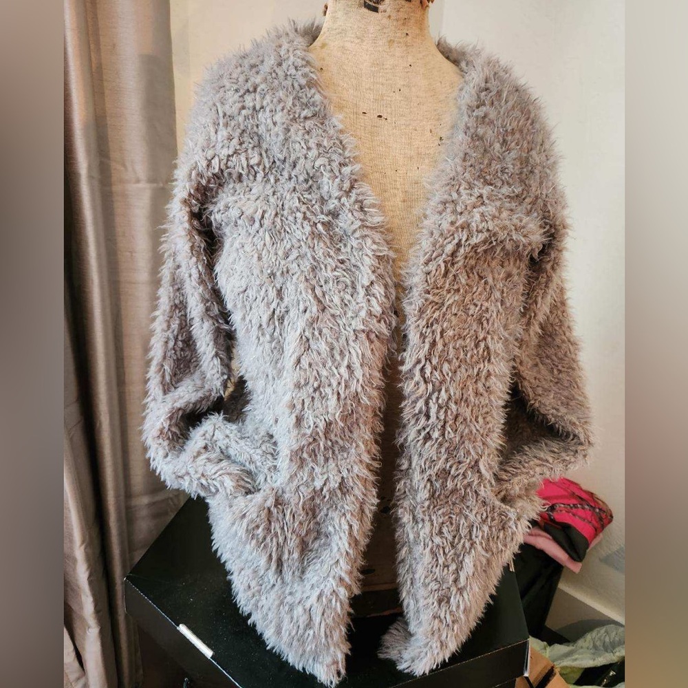 Gray Furry Jacket